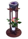 Z Wood Plant Stand "Tranquility Stand" Dual 10" circular platforms for Plants, Terrariums and Aquarium Bowls