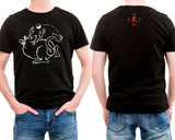 Year of the Rat, Black t-shirt Hi-NRG Design Birth Years: 1936, 48, 60, 72, 84, 96, 08, 2020 + FREE RAT GIFT CARD