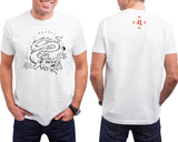 DRAGON Year of the Dragon, Asian Oriental Zodiac HiNRG White T-shirt Birth Years: 1940, 52, 64, 76, 88, 20, 2012, 2024 FREE GREETING CARD W/ORDER