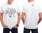 Year of the Tiger, Hi-NRG White t-shirt Birth Years: 1938, 50, 62, 74, 86, 98, 2010, 2022 FREE GREETING CARD W/ORDER