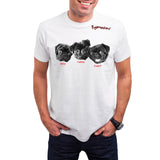 Z The Pug Shirt, Moe Larry Curly Pug T-Shirt Funny spoof on the Three Stooges,