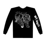Year of the Tiger Black Long Sleeve XL Shirt Hi-NRG Design Birth Years: 1938, 50, 62, 74, 86, 98, 2010 X-Large FREE GREETING CARD W/ORDER