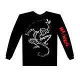 Year of the Monkey Black Long Sleeve Shirt Hi-NRG Design Birth Years: 1944, 56, 68, 80, 92, 04, 2016 X-Large FREE GREETING CARD W/ORDER