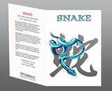 Snake black shirt Hi-NRG Design Birth Years: 1941, 53, 65, 77, 89, 01, 2013, 2025 FREE GREETING CARD W/ORDER