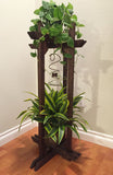 Z Wood Plant Stand "Tranquility Stand" Dual 10" circular platforms for Plants, Terrariums and Aquarium Bowls