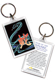 Snake Asian Oriental Chinese 2 pk Keyrings Birth Years: 1941, 53, 65, 77, 89, 01,13, 2025