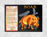 Year of the BOAR (Pig) Asian Oriental Chinese Horoscope Zodiac 6 pc. COMBO GIFT SET