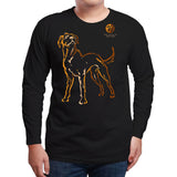 Year of the DOG, Neon-NRG Long Sleeve Black T-Shirt, Born: 1934, 46, 58, 70, 82, 94, 06, 2018 FREE GREETING CARD W/ORDER