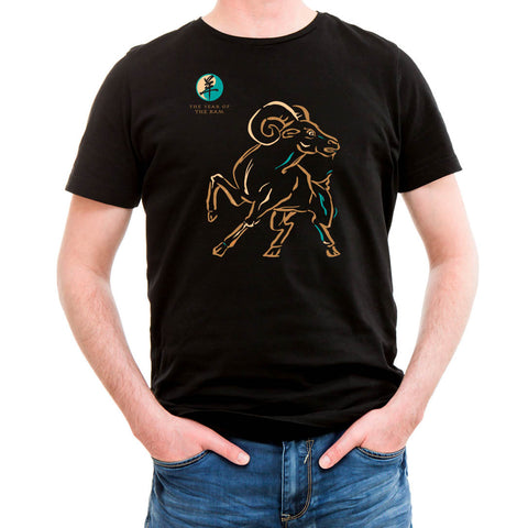 Year of the RAM, Year of the Goat black Neon-NRG t-shirt Birth Years: 1931, 43, 55, 67, 79, 91, 03, 2015