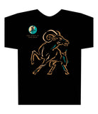 Year of the RAM, Year of the Goat black Neon-NRG t-shirt Birth Years: 1931, 43, 55, 67, 79, 91, 03, 2015