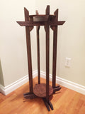 Wood Plant Stand "Tranquility Stand" Dual 10" circular platforms for Plants, Terrariums and Aquarium Bowls