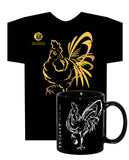 Year of the ROOSTER Black Neon-NRG Shirt and 11oz mug combo