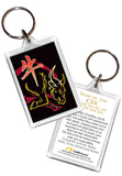 Year of the Ox Asian Oriental Chinese 2 pk Keyrings Birth Years: 1937, 49, 61, 73, 85, 97, 09, 2021